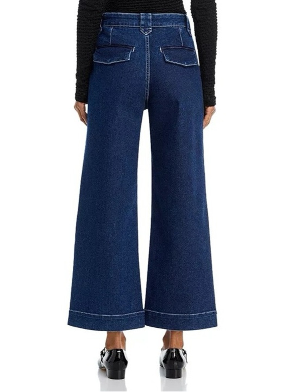 FRAME Utility Relaxed Wide Leg Jeans in Gabriel Cropped Stretch 33 Revolver - Picture 4 of 10